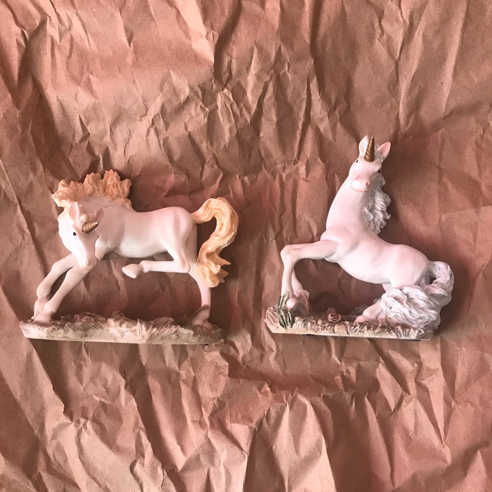 Two Unicorn Figurines